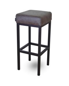 Bar stool leather look artificial leather Bruce - Stone, 75 cm