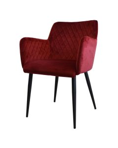 Dining room chair Velvet Velvet Rose - Velvet Bordeaux red