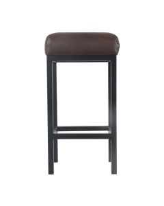 Bar stool leather look artificial leather Bruce - Burgundy, 65 cm