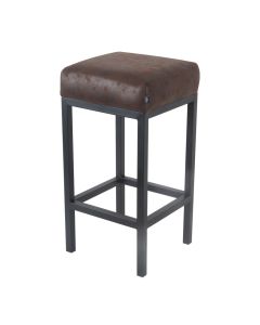 Bar stool leather look artificial leather Bruce - Burgundy, 65 cm