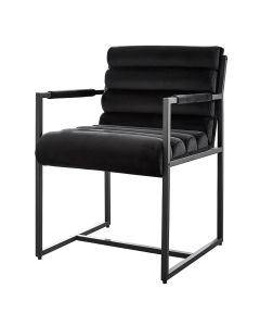 Dining room chair Design chair Velvet Tony - Velvet Black