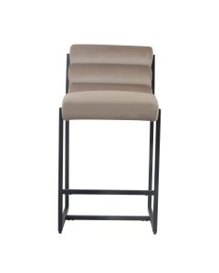 Bar stool Design stool 65 cm Velvet Tony - Velvet Taupe