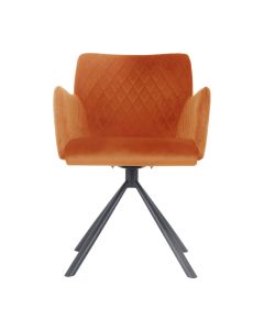 Dining room chair 180 degrees rotating Rose - Velvet Oranje