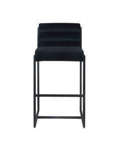 Bar stool Design stool 75 cm Velvet Tony - Velvet Black