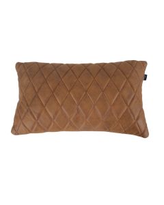 Living room Decorative pillow checker angle 45x24cm Cushy - Cognac
