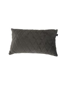 Living room Decorative pillow checkered Rectangle 45x24cm Cushy - Velvet Gray