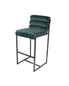 Bar stool Design stool 75 cm Velvet Tony - Velvet Dark Green