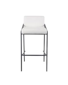 Bar stool metal 75 cm Teddy fabric Lev