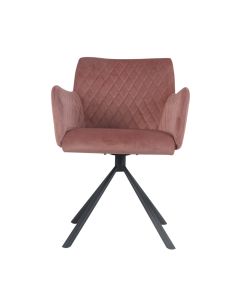 Dining room chair 180 degrees rotating Rose - Velvet Pink