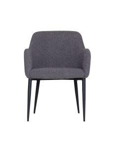 Dining room chair bouclé fabric ted - gray blue