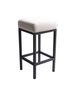 Bar stool Velvet Velvet and Bouclé Bruce - Bouclé Beige, 65 cm