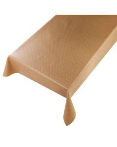 Jacquard Diamond Tablecloth Coated Linen sand 140cmx20mtr