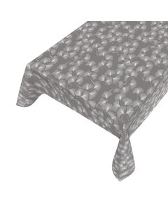 Al Ginko 24 Leaf Tablecloth Coated Linen grey 140cmx20mtr