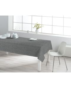 Victoria Tablecloth Coated Linen Dark Grey 140cmx20mtr