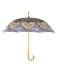 Umbrella wood heart 105cm