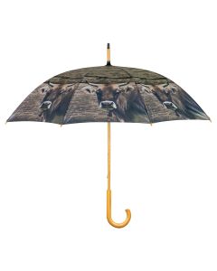 Umbrella wood swiss cow 105cm