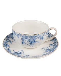 Cup and saucer 12x9x5 cm / Ø 15x2 cm / 200 ml - pcs