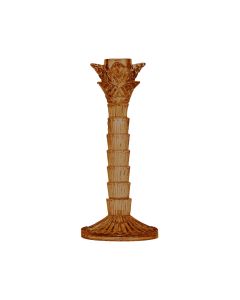 candlestick palm tree gold brown 21cm