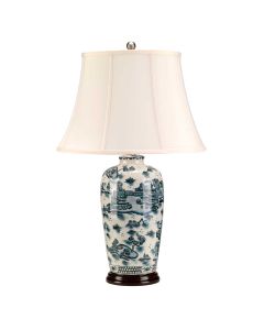 Blue Traditional 1 Light Table Lamp