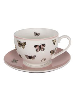 Cup and saucer 12x9x6 cm / Ø 14x2 cm / 200 ml - pcs