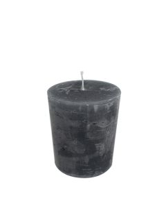 Candle dark grey 7x10cm