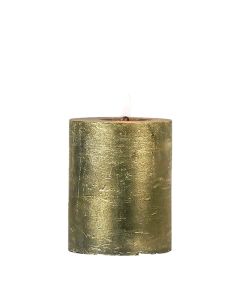 Candle gold 7x10cm
