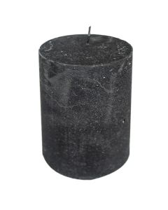 Candle metallic black 10x20cm