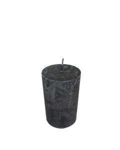 Candle metallic black 5x8cm*