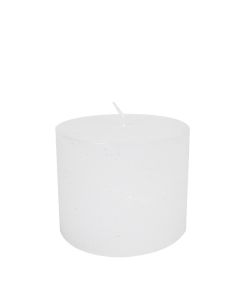 Candle white 10x10cm