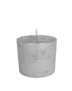 Candle silver 10x10cm