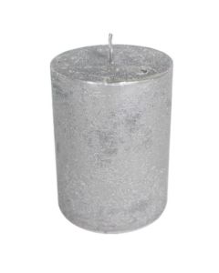 Candle silver 10x20cm