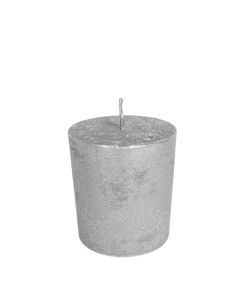 Candle silver 7x10cm