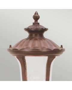 Chicago 1 Light Small Pillar Lantern - Bronze