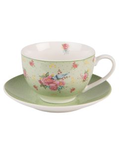 Cup and saucer 12x9x6 cm / Ø 14x2 cm / 200 ml - pcs