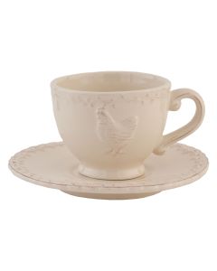 Cup and saucer 12x9x7 cm / ? 15x2 cm / 200 ml - pcs     