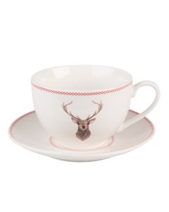 Cup and saucer 12x9x6 cm / Ø 14x2 cm / 200 ml - pcs