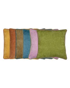 cushion with piping pink lime 45x45cm