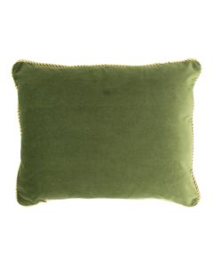 half cushion velvet gold apple green 35x45cm