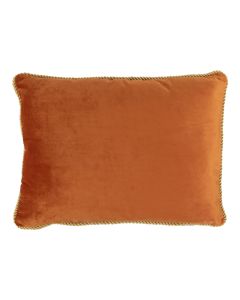 half cushion velvet gold orange 35x45cm