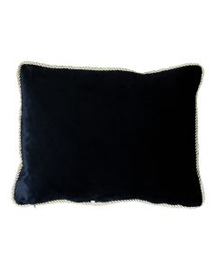velvet cushion gold black 35x45cm