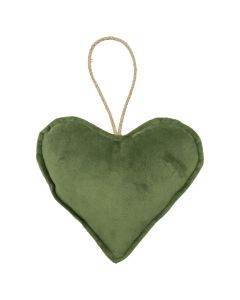 hanging decoration heart apple green 16cm