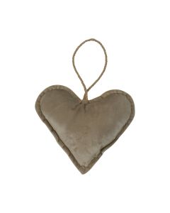 hanging decoration heart champagne 16cm
