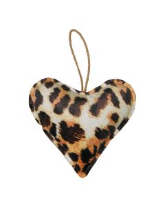 hanging decoration heart leopard 16cm