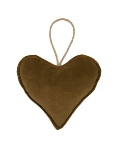 hanging decoration heart taupe 16cm