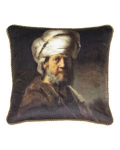 classic velvet cushion man's turban 45x45cm