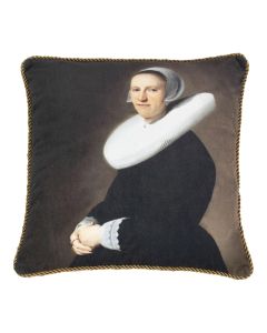 classic velvet cushion woman's collar 45x45cm
