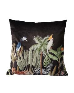 cushion velvet jungle cockatoo 45x45cm
