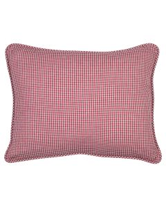 cushion cotton dark red caro 45x35cm