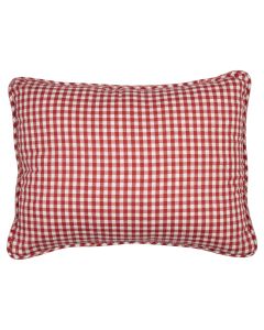 cushion cotton red caro 45x35cm