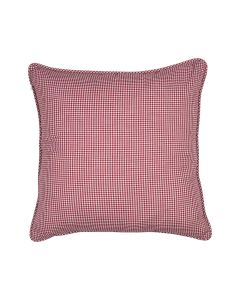 cushion cotton dark red caro 45x45cm